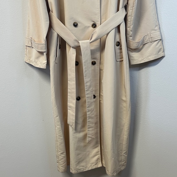 PrettyLittleThing Stone Woven Oversized Trench Coat Women's Size XL - Picture 4 of 13